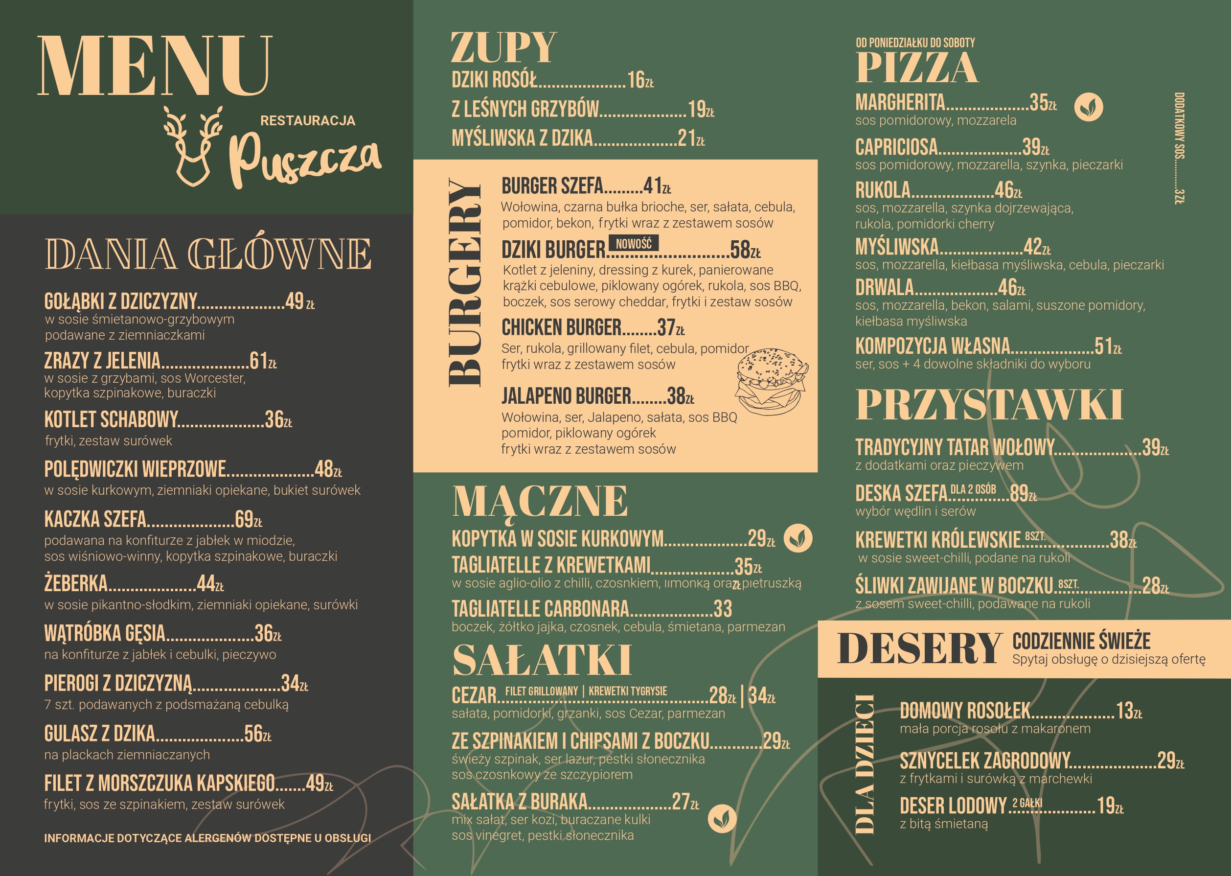 Menu 1 strona